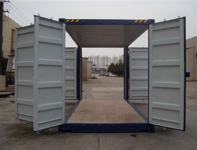 Extra hoge Wilbert Trading 20ft High cube container met volledige zijopening, type fsa-1h, ideaal voor volumineuze lading.