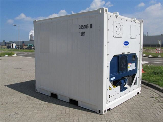 10ft Koelcontainer / Vriescontainer (ISO 12R1) met Carrier koelinstallatie voor temperatuurgecontroleerde opslag – Wilbert Trading